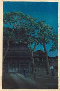 SENGAKU TEMPLE by Kawase Hasui