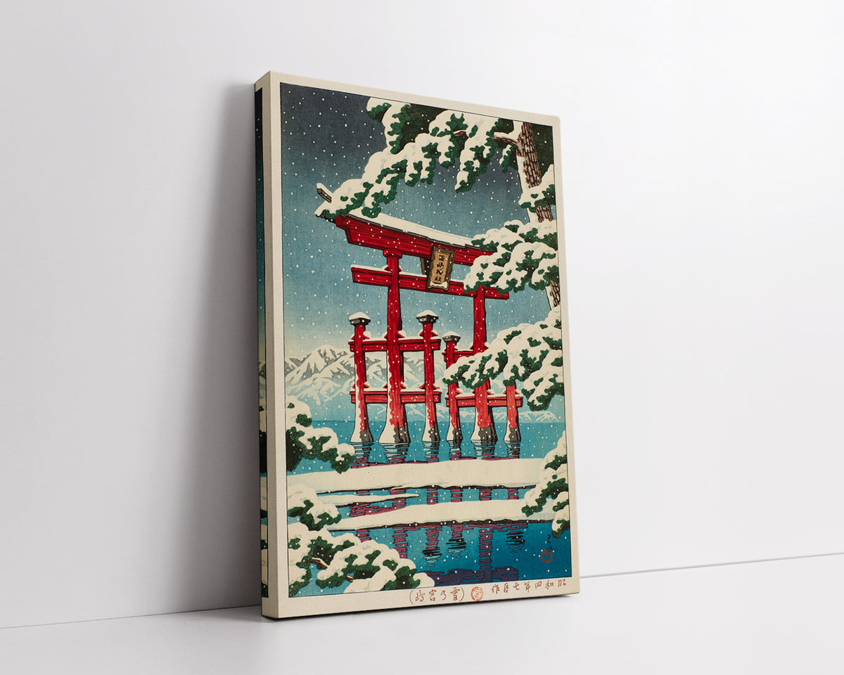 SNOW AT MIYAJIMA by Kawase Hasui