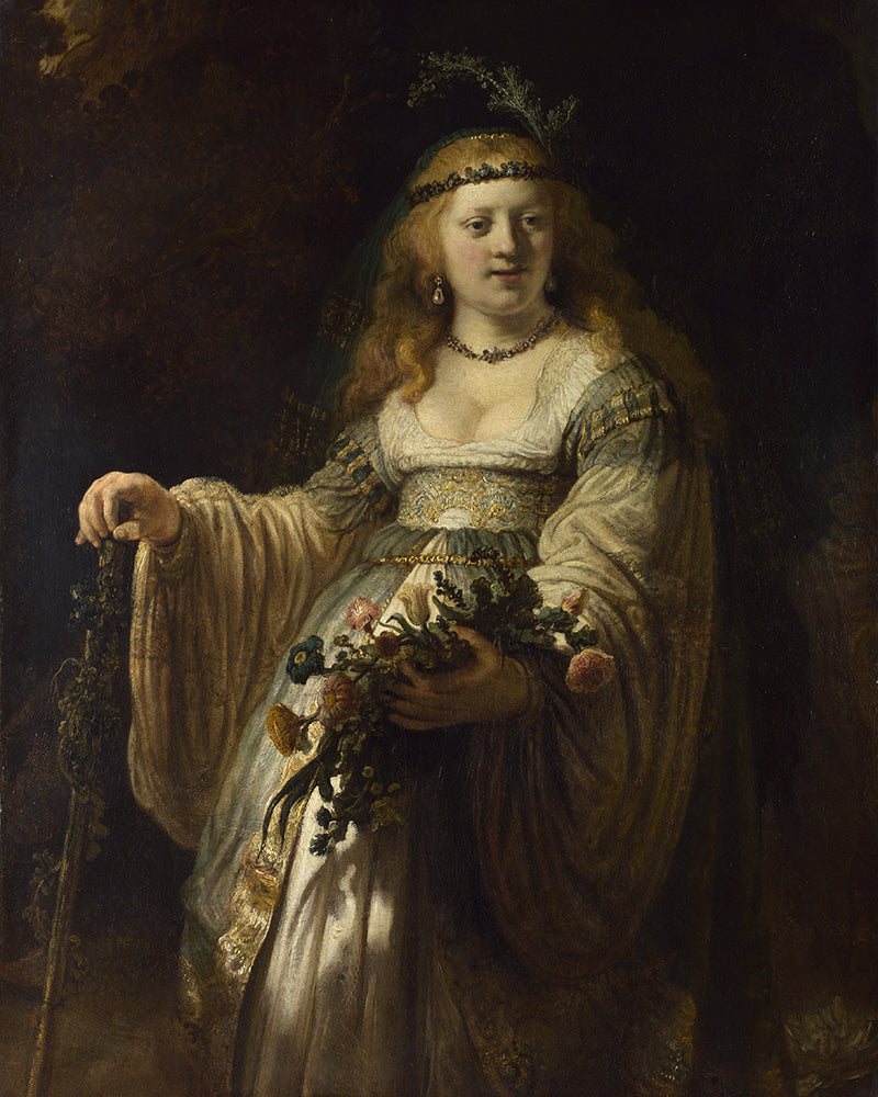 Saskia van Uylenburgh in Arcadian Costume by Rembrandt Harmenszoon van Rijn