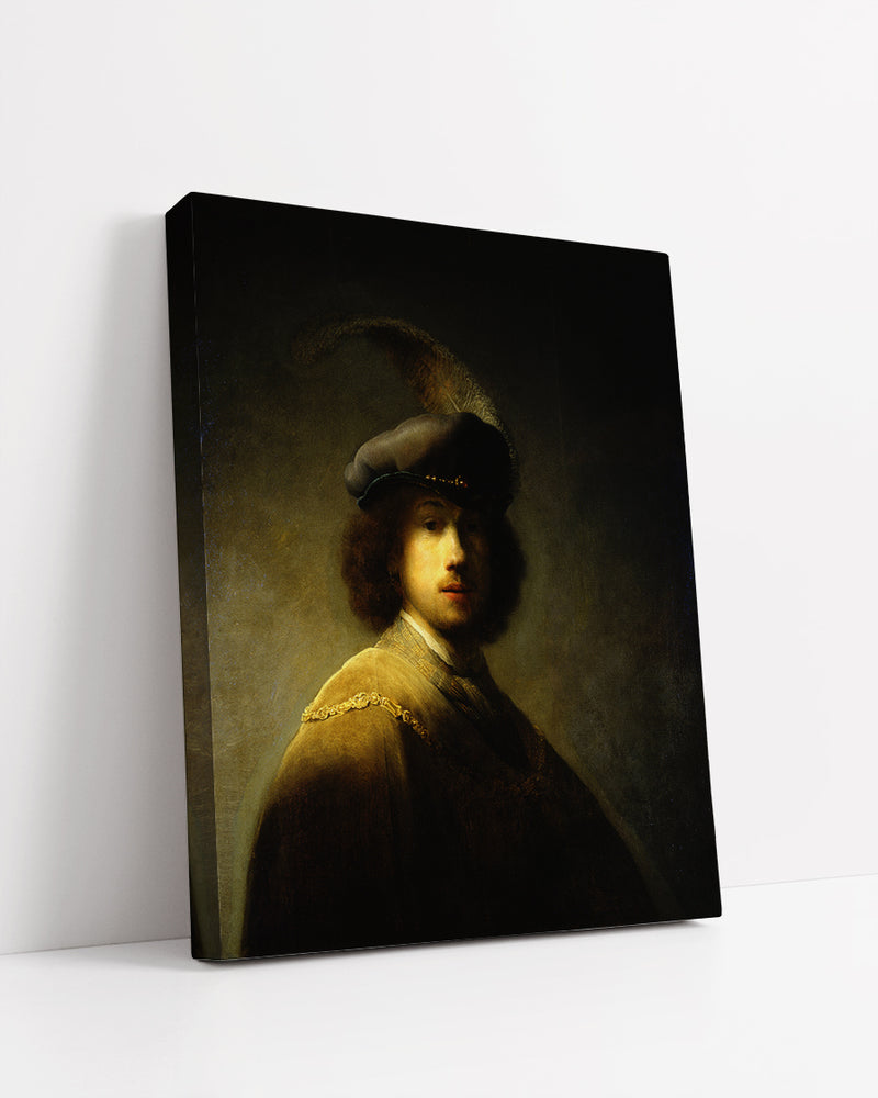 Self-Portrait With Plumed Beret by Rembrandt Harmenszoon van Rijn