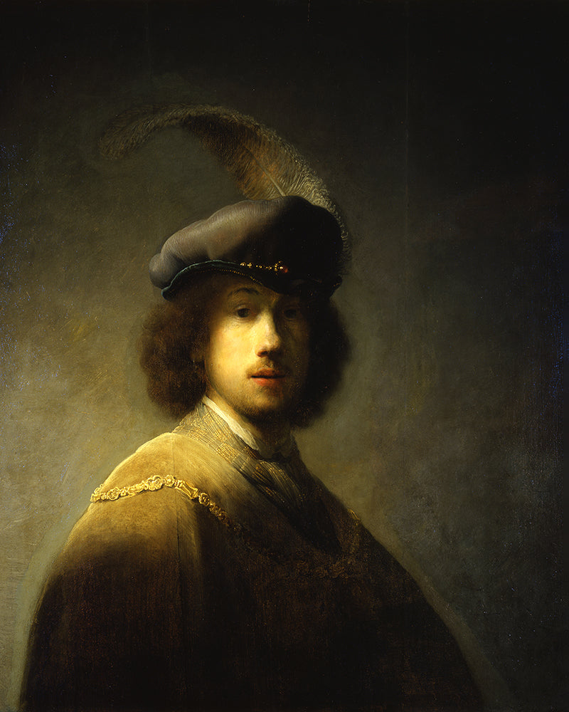 Self-Portrait With Plumed Beret by Rembrandt Harmenszoon van Rijn