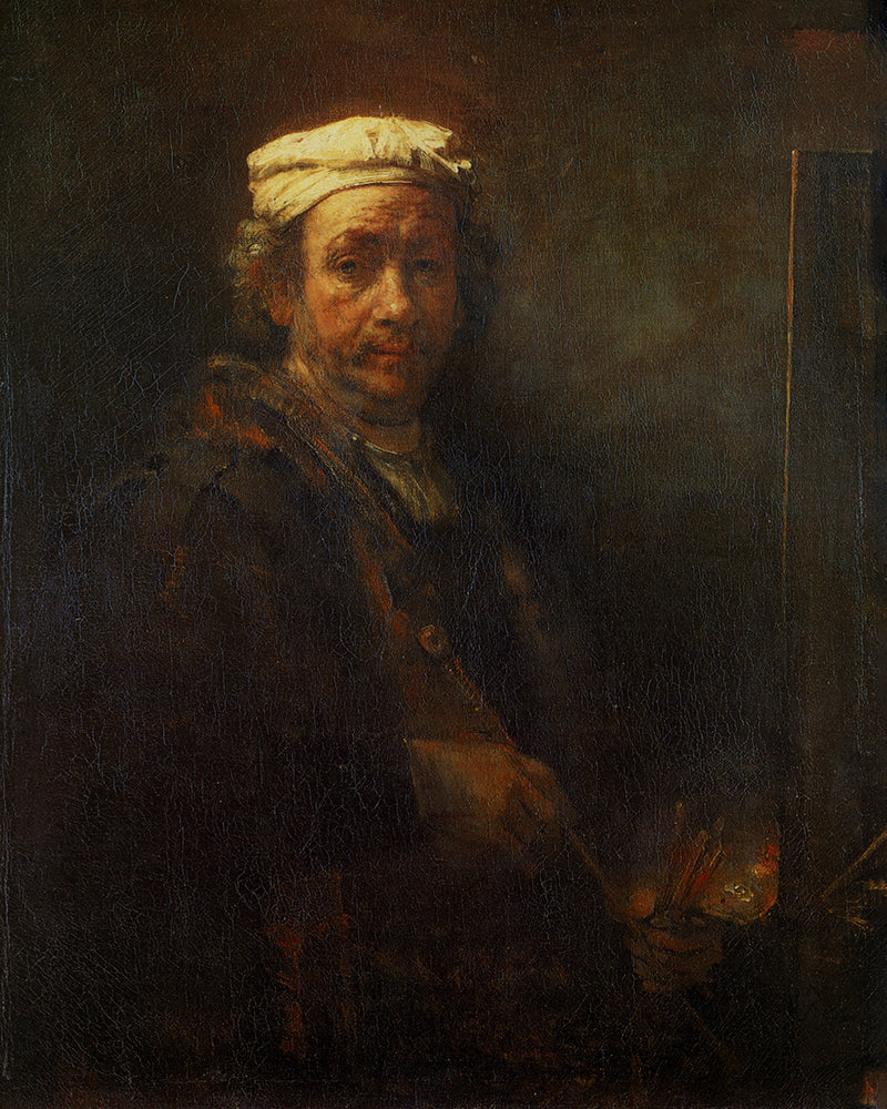 Self-Portrait at the Easel by Rembrandt Harmenszoon van Rijn
