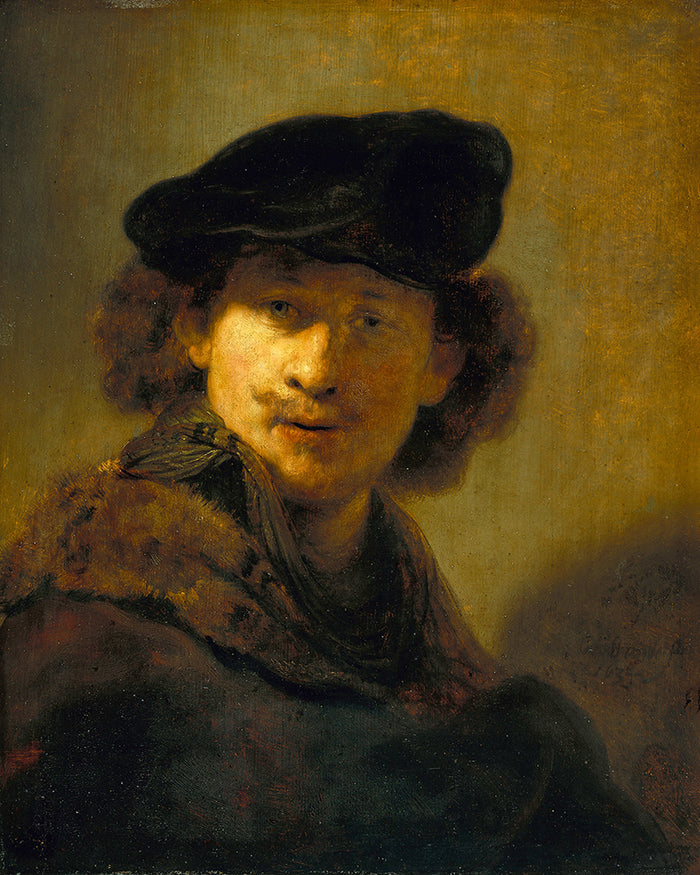 Self-Portrait with Velvet Beret by Rembrandt Harmenszoon van Rijn