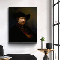 Self-portrait in a flat cap  by Rembrandt Harmenszoon van Rijn