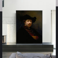 Self-portrait in a flat cap  by Rembrandt Harmenszoon van Rijn