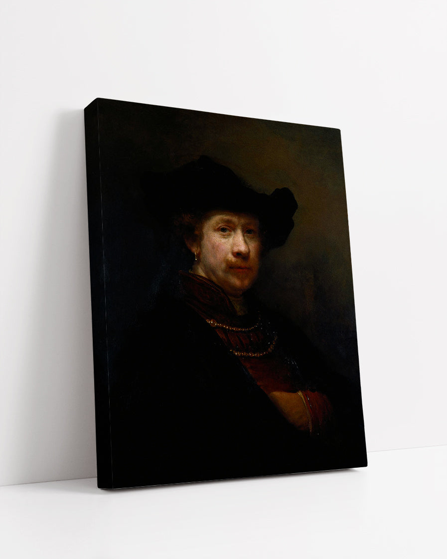 Self-portrait in a flat cap  by Rembrandt Harmenszoon van Rijn