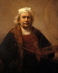 Self Portrait with Two Circles by Rembrandt Harmenszoon van Rijn