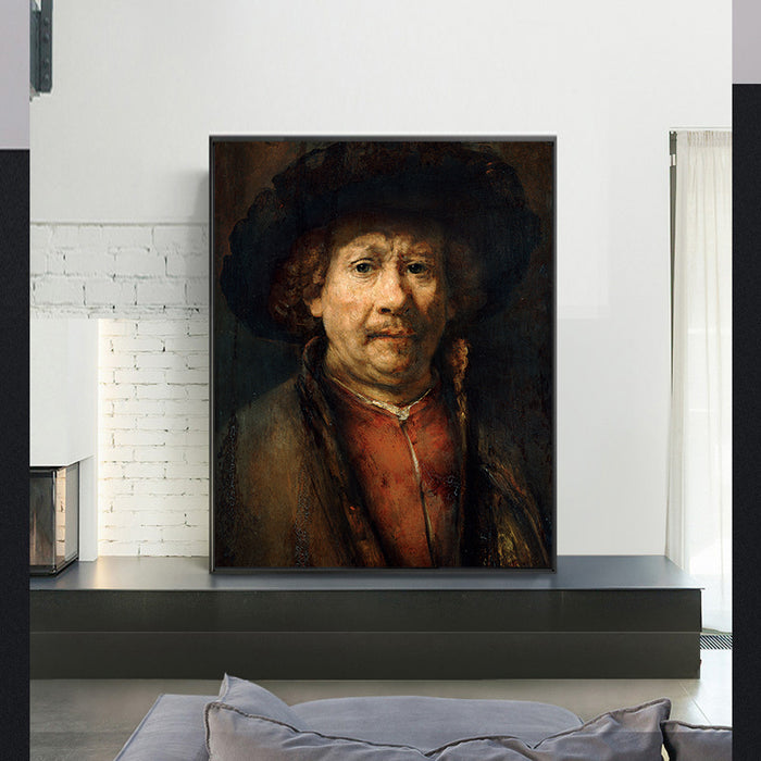 Small Self-Portrait by Rembrandt Harmenszoon van Rijn