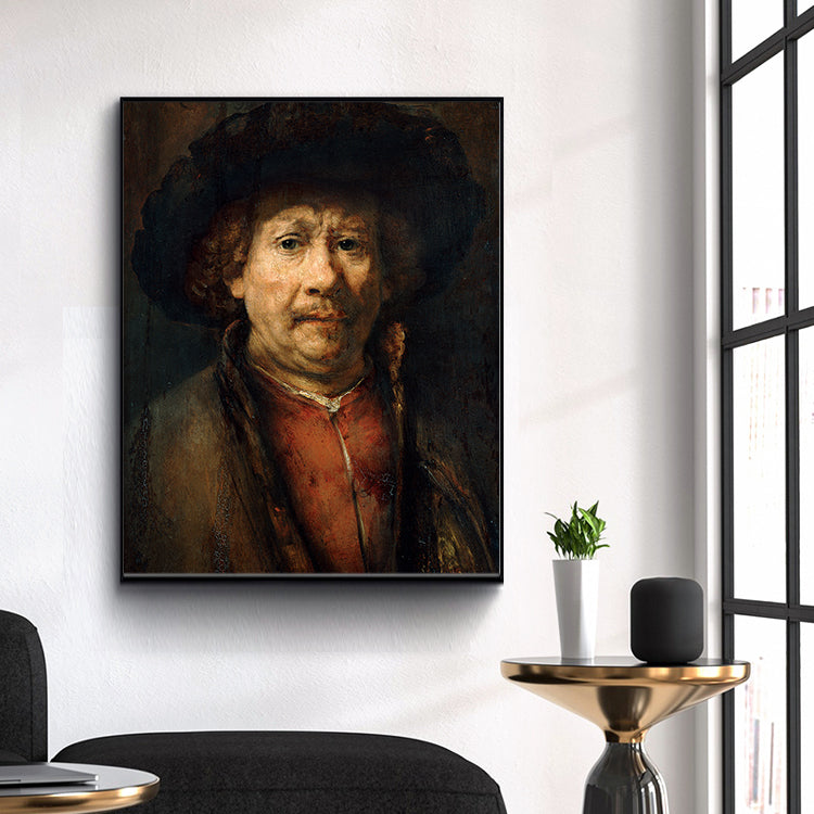 Small Self-Portrait by Rembrandt Harmenszoon van Rijn