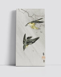 Songbirds in rain by Ohara Koson