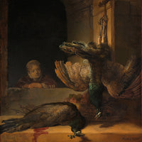 Still Life with Two Dead Peacocks and a Girl by Rembrandt Harmenszoon van Rijn