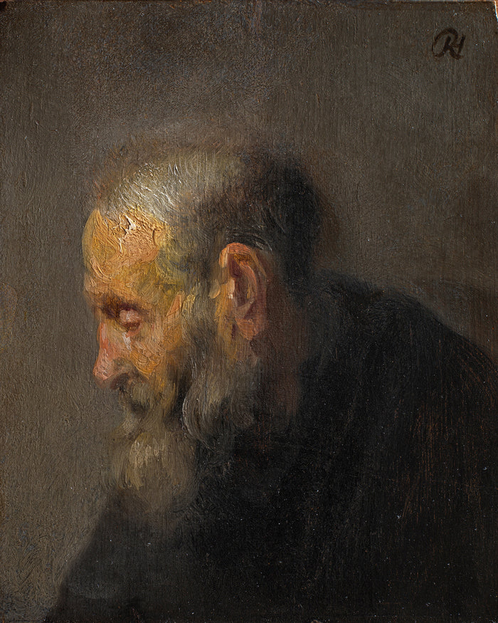 Study Of An Old Man In Profile by Rembrandt Harmenszoon van Rijn