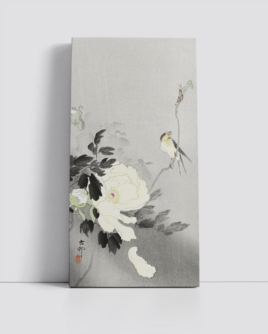 Swallow with Peony by Ohara Koson