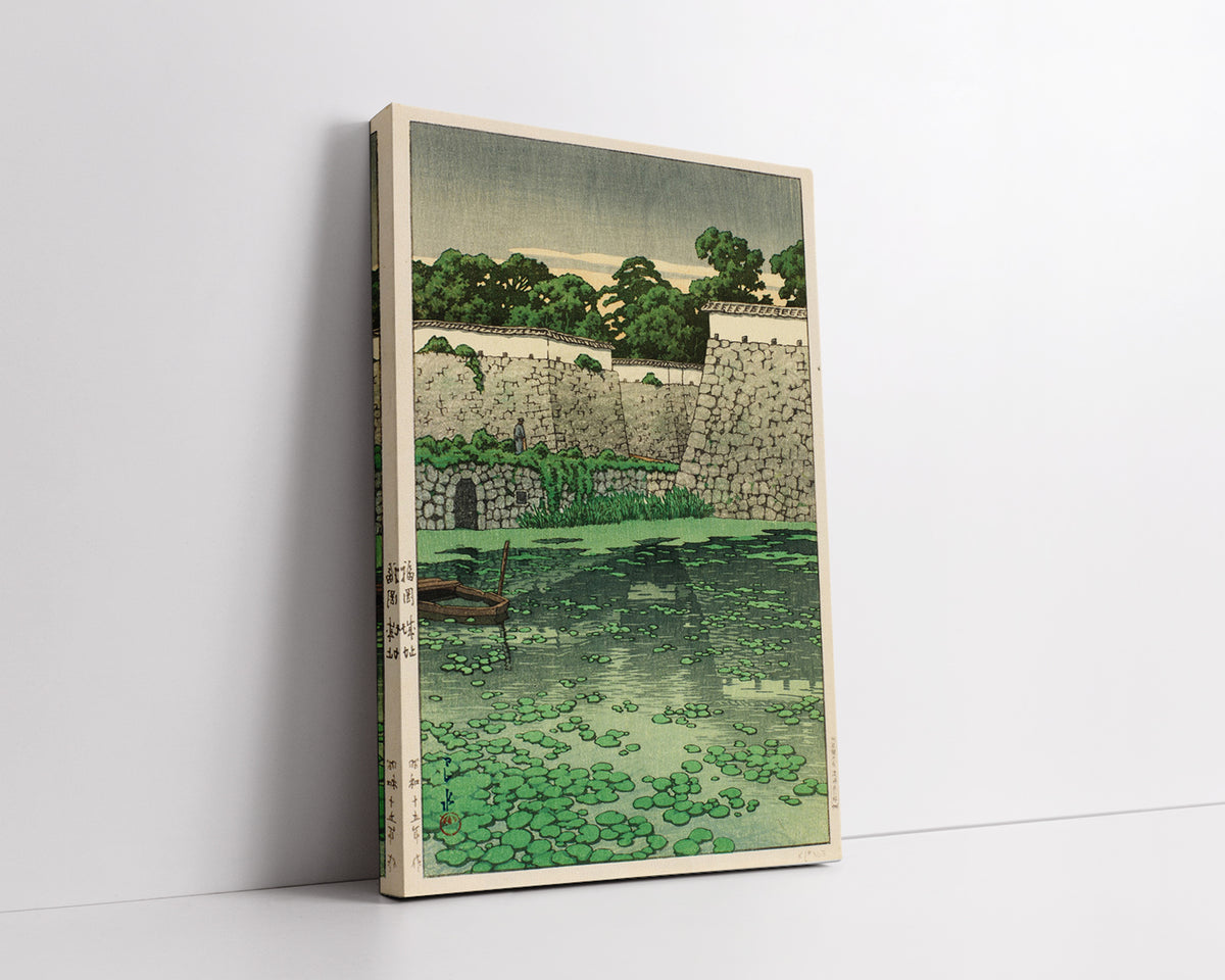 THE RUINS OF FUKUOKA CASTLE by Kawase Hasui