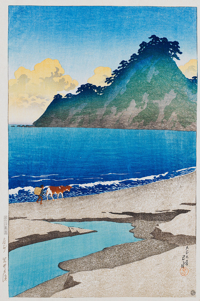 Tabi_miyage_dai_isshū,_Bōshū_Iwai_no_hama by Kawase Hasui