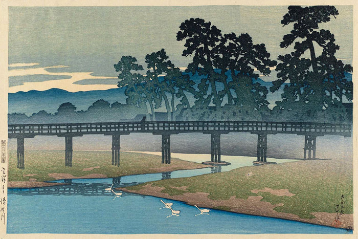 Tabi_miyage_dai_isshū,_Kanazawa_Asanogawa by Kawase Hasui