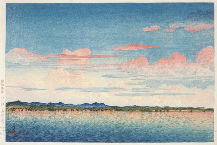 Tabi_miyage_dai_nishū,_Sado_Mano_wan by Kawase Hasui