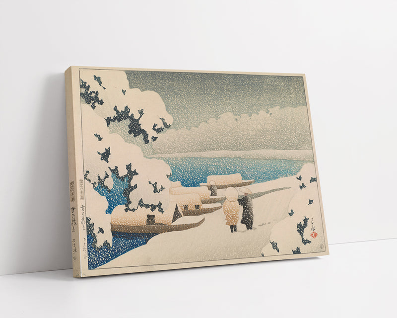 Tabi_miyage_dai_nishū,_Yuki_no_hashidate by Kawase Hasui