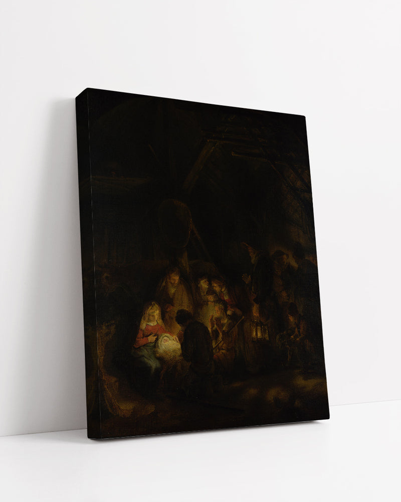 The Adoration of the Shepherds by Rembrandt Harmenszoon van Rijn