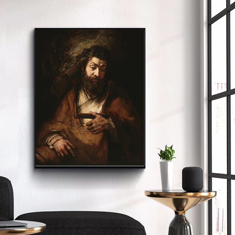 The Apostle Simon,by Rembrandt Harmenszoon van Rijn