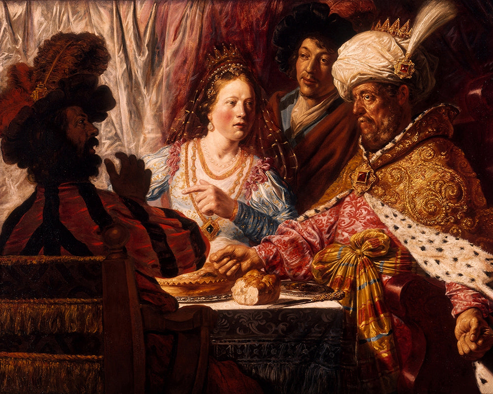The Feast of Esther by Rembrandt Harmenszoon van Rijn