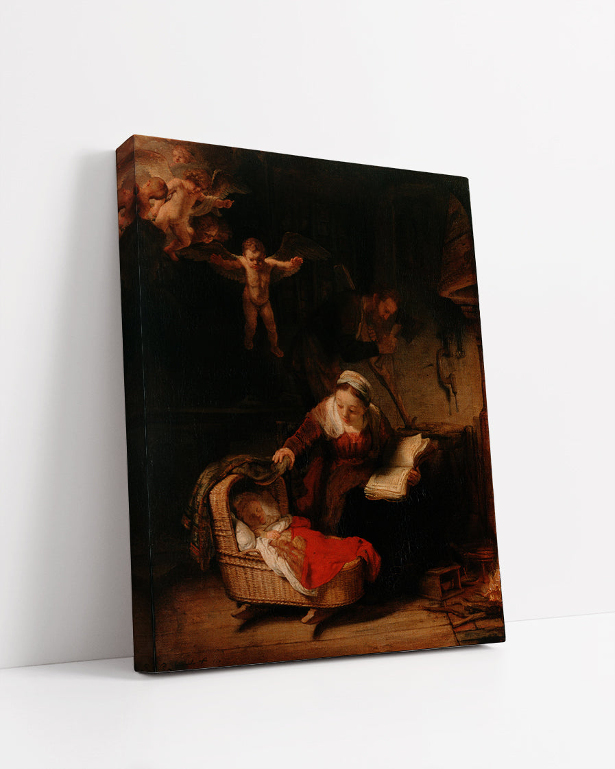 The Holy Family with Angels by Rembrandt Harmenszoon van Rijn