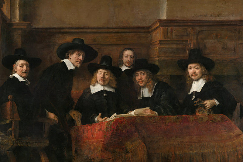 The Syndics of the Amsterdam Drapers' Guild by Rembrandt Harmenszoon van Rijn