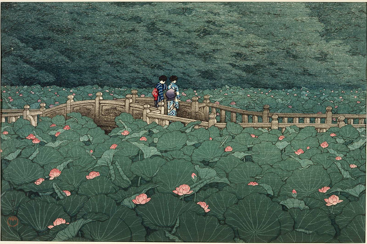 The_Pond_at_Benten_Shrine_in_Shiba by Kawase Hasui