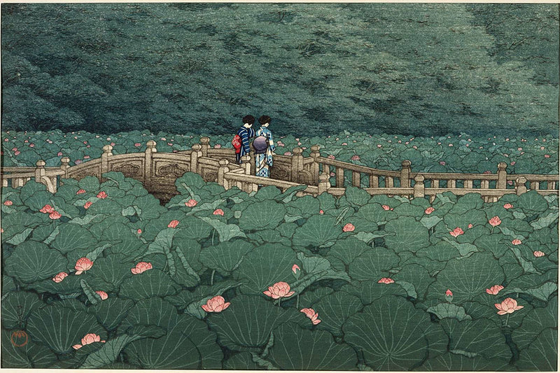 The_Pond_at_Benten_Shrine_in_Shiba by Kawase Hasui