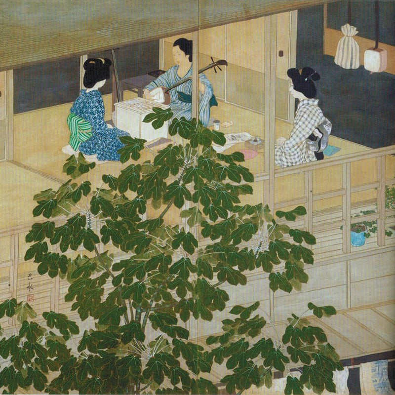 The Singing Lesson by Kawase Hasui