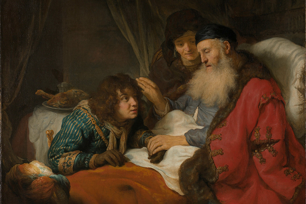 The blessing of Jacob by Rembrandt Harmenszoon van Rijn