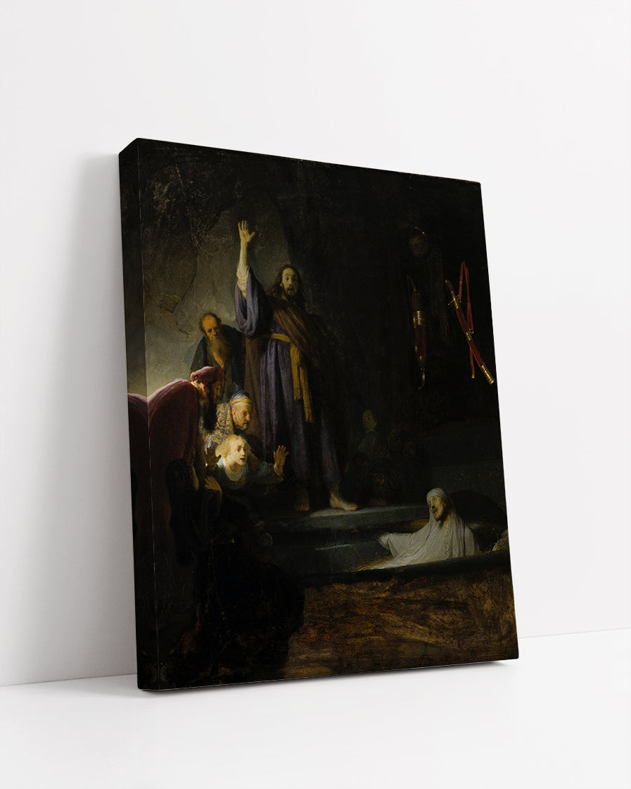 The raising of Lazarus by Rembrandt Harmenszoon van Rijn