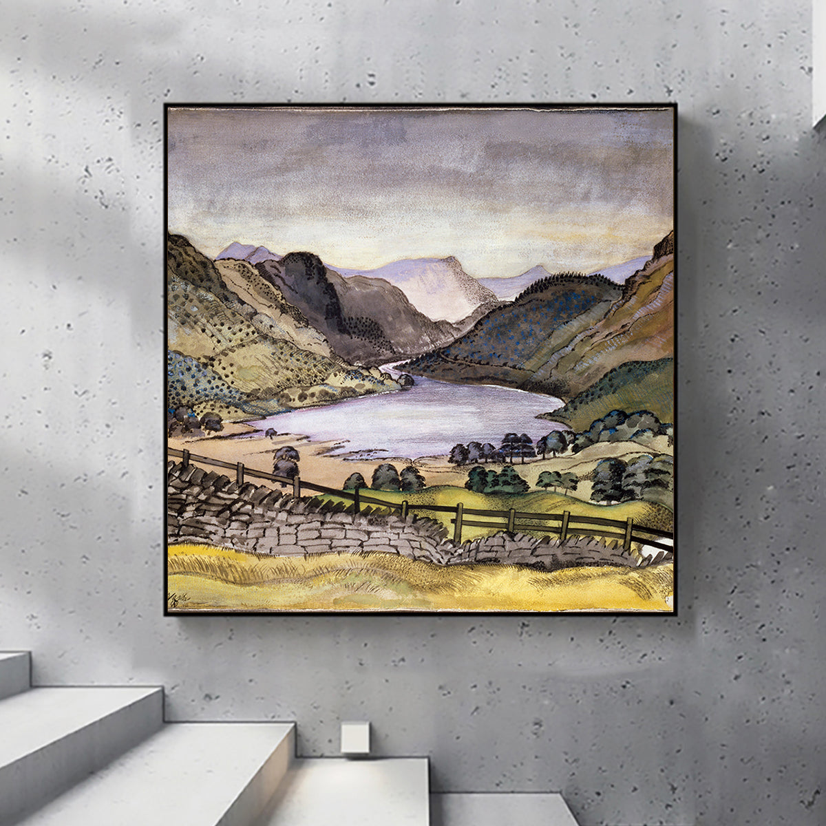 Thirlmere painting in high resolution by Paul Nash