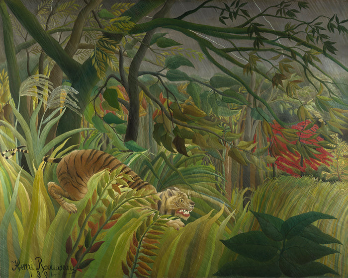 Tiger in a Tropical Storm by Henri Rousseau