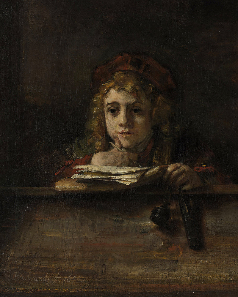 Titus At His Desk by Rembrandt Harmenszoon van Rijn