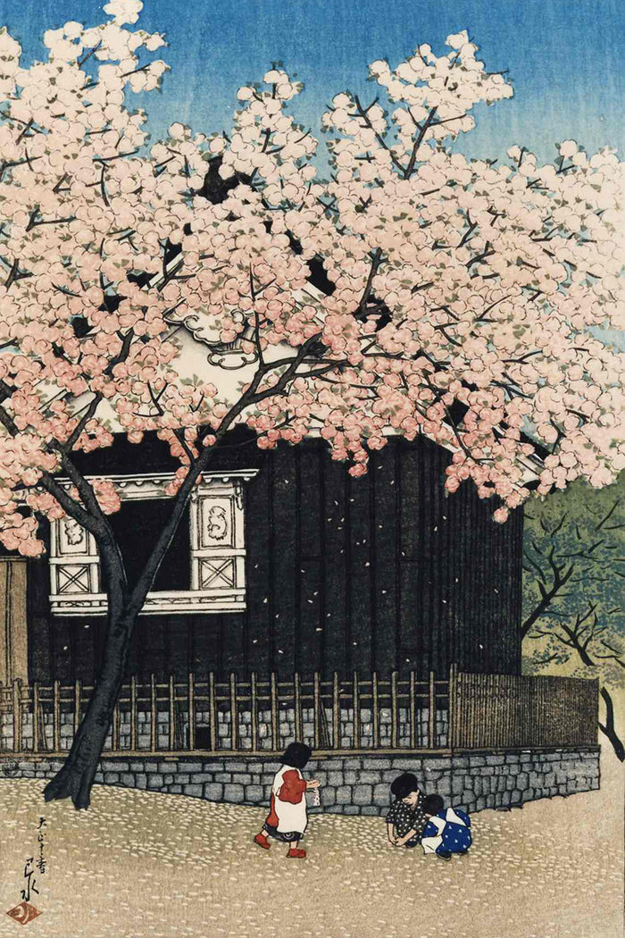 Tokyo_junidai,_haru_no_atagoyama by Kawase Hasui
