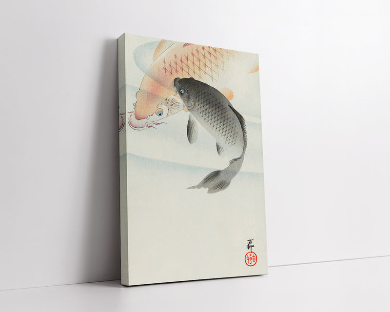 Two carp by Ohara Koson