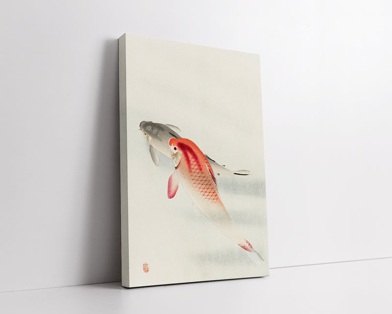 Two carp111 by Ohara Koson