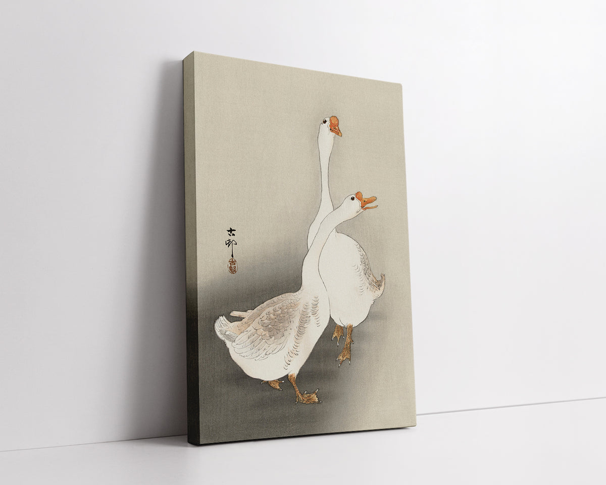 Two geese by Ohara Koson