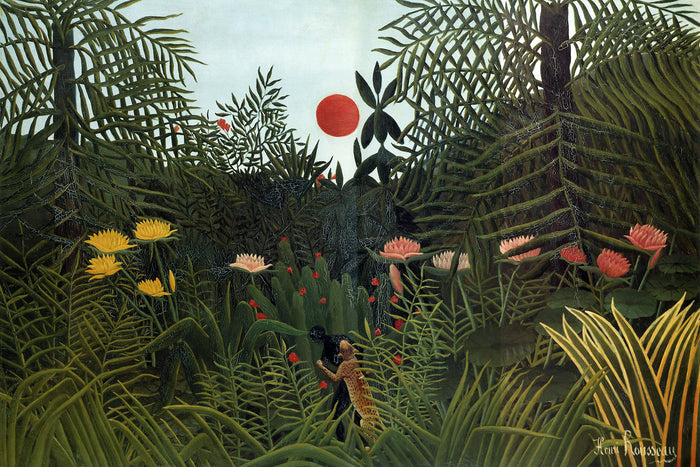 Virgin Forest in the Sun  by Henri Rousseau