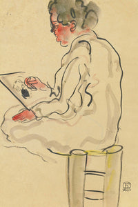 Woman Seated on Stool by San Yu