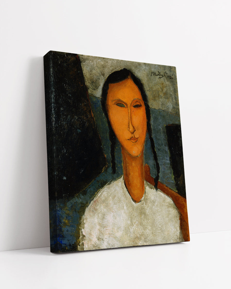 Young Girl with Braids by Amedeo Modigliani