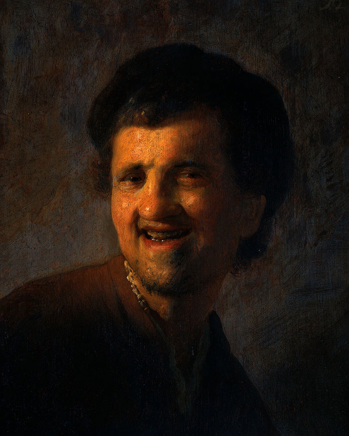 Young Man Smiling by Rembrandt Harmenszoon van Rijn