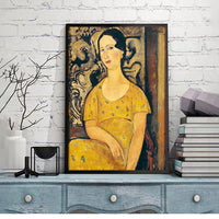 Young Woman in a Yellow Dress by Amedeo Modigliani