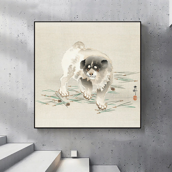 Young dog by Ohara Koson