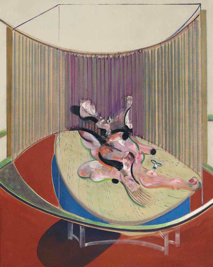 version no 2 of lying figure with hypodermic syringe by Francis Bacon