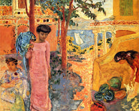 girl-with-parrot by Pierre Bonnard