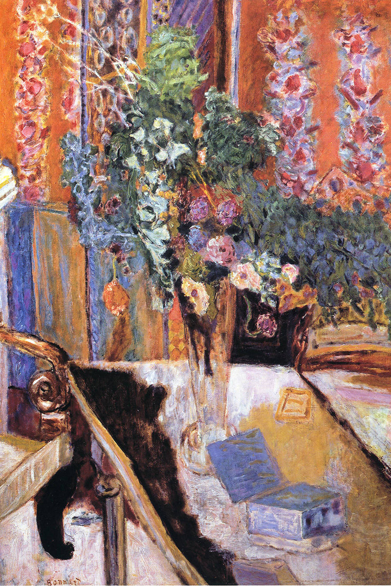 interior-with-flowers by Pierre Bonnard