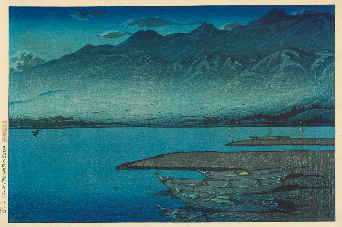 moonlight_over_lake_kamo124322 by Kawase Hasui