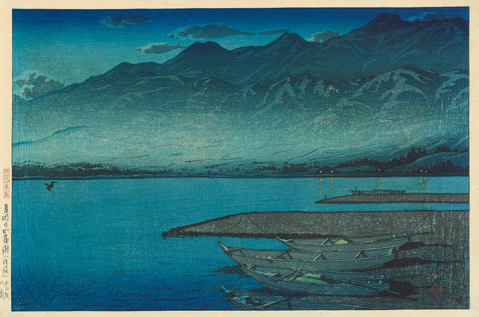 moonlight_over_lake_kamo124322 by Kawase Hasui